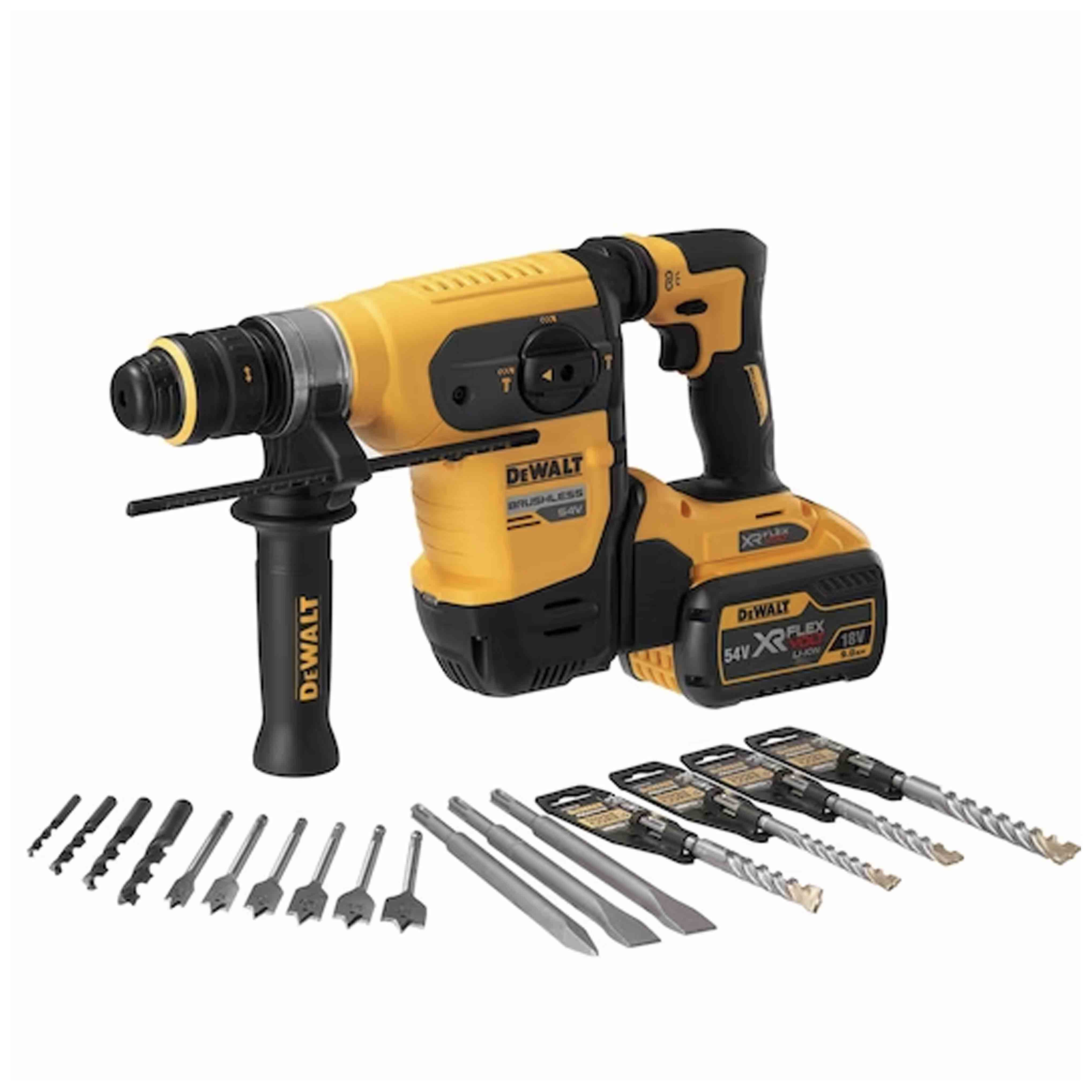 SDS-PLUS 32mm 54V XR FLEXVOLT High Power Hammer Drill in TSTACK CASE in TSTACK CASE and ACCESSORIES - DeWALT - DCH417X2-QW SDS-PLUS 32mm 54V XR FLEXVOLT High Power Hammer Drill in TSTACK CASE in TSTACK CASE and ACCESSORIES - DeWALT - DCH417X2-QW